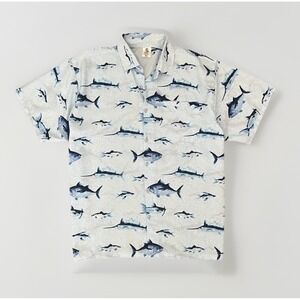 Men's Rima Tropical Fish Shirt XL Lightweight Terivoile Nautical Coastal Boho